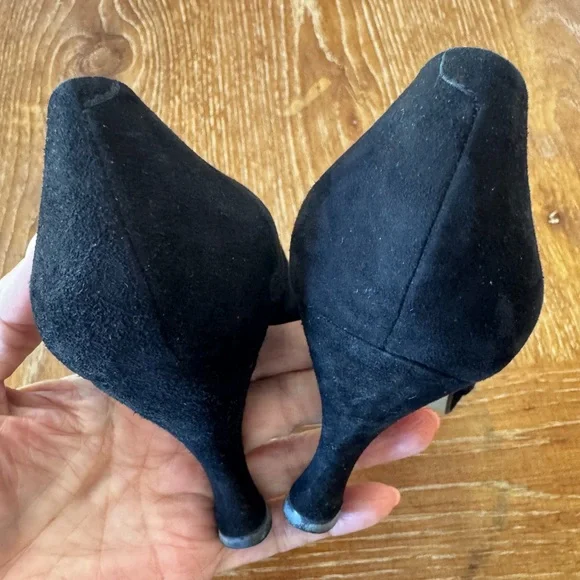VGUC Martinez Valero black suede pumps 8 - Picture 7 of 12